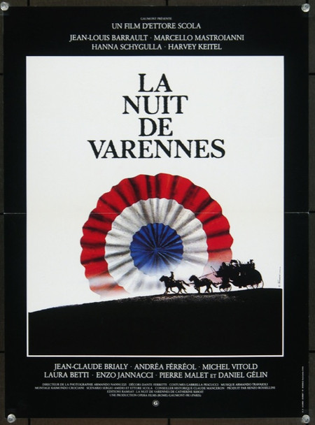 LA NUIT DE VARENNES (1983) 4673 Gaumont Original French Poster  16x21  Folded.  Very Fine