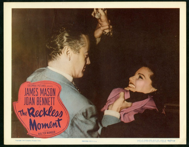 RECKLESS MOMENT, THE (1949) 25365 Original Columbia Pictures Scene Lobby Card (11x14).  Very Fine Condition.