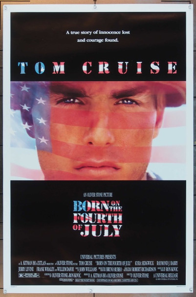 BORN ON THE FOURTH OF JULY (1989) 1706 Original Universal Pictures One Sheet Poster (27x41).  Rolled.  Near Mint.
