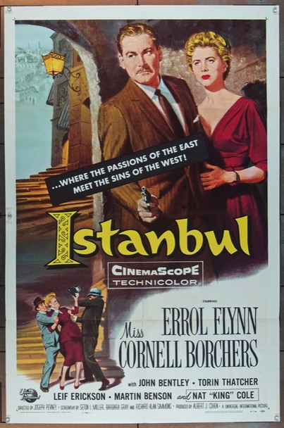 ISTANBUL (1957) 7011 Universal Pictures Original One Sheet Poster   27x41  Folded  Very Fine