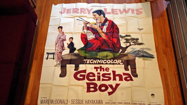 GEISHA BOY, THE (1958) 14563 Original Paramount Pictures Six Sheet Poster (81x81).  Assembled and Theater-Used.  Good To Very Good Condition.
