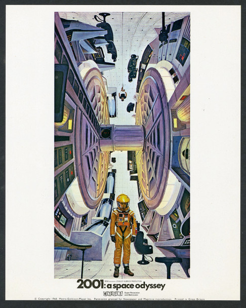 2001:  A SPACE ODYSSEY (1968) 7137  Movie Posters   STANLEY KUBRICK  CINERAMA Eight British Front of House Cards   Original MGM/ British Front of House card group  Roadshow Cinerama Release  8x10  Very Fine Plus