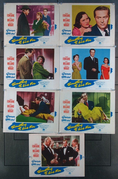 SOMETHING TO LIVE FOR (1952) 8978 Paramount Pictures Original Lobby Cards Group  (11x14)  Seven Cards  Fine Condition