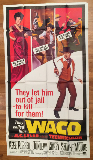 WACO (1966) 13360 Paramount Pictures Original Three Sheet Poster (41x81) Very Good Plus  Theater-Used