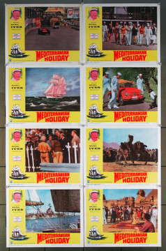 MEDITERRANEAN HOLIDAY (1962) 26037 Busch Media Group Original Lobby Card Set (11x14) Eight Cards  Very Fine Condition