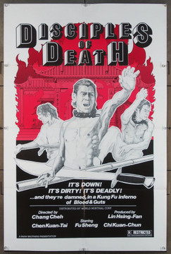 DISCIPLES OF DEATH (1974) 26585  Movie Poster World Northal Original One-Sheet Poster (27x41) Folded.  Fine Plus Condition