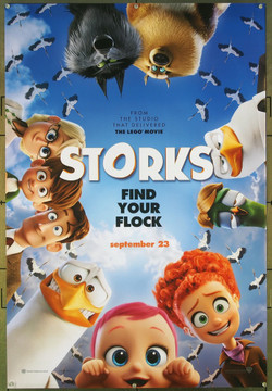 STORKS (2016) 26609 Original Warner Brothers Advance One Sheet Poster (27x41).  Double-Sided.  Rolled.  Very Fine.