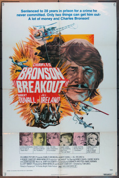 BREAKOUT (1975) 11718 Original Columbia Pictures Style A One Sheet Poster (27x41).  Folded.  Good Condition.