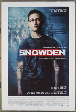 SNOWDEN (2016) 26358 Open Road Films Original One-Sheet Poster (27x40) Never Folded  Very Fine Condition