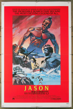 JASON AND THE ARGONAUTS (1963) 3301  Movie Poster  Ray Harryhausen   Don Chaffey   Poster Art by Gary Meyer Columbia Pictures Original One-Sheet Poster (27x41) Folded  Release of 1978  Very Fine Condition