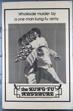 KUNG FU MASSACRE (1974) 26723 Aquarius Releasing Original U.S. One-Sheet Poster (27x41) Folded  Very Fine Martial