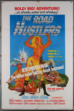 ROAD HUSTLERS, THE (1968) 18554 Original American International Pictures One Sheet Poster (27x41).  Folded.  Very Fine.