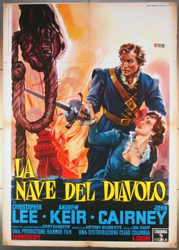 DEVIL-SHIP PIRATES, THE (1964) 26779 Warner-Pathe Distributors Italian 39x55  Folded  Fine Condition