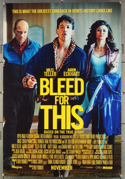 BLEED FOR THIS (2016) 26731 Solution Entertainment Group Original One-Sheet Poster (27x40) Rolled  Very Fine Condition