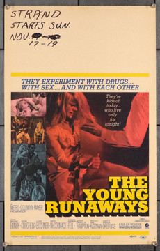 YOUNG RUNAWAYS, THE (1968) 9114 MGM Original Window Card Poster (14x22) Very Good Condition