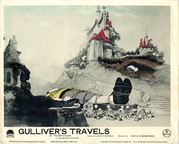 GULLIVER'S TRAVELS (1939) 9394 Original British Front-Of-House Lithographic Still (8x10). Very Fine Condition. Hand Tinted.