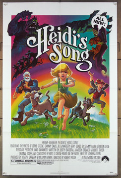 HEIDI'S SONG (1982) 12149 Paramount Pictures Original One-Sheet Poster  (27x41)  Folded  Fine Plus Condition  Animated Film