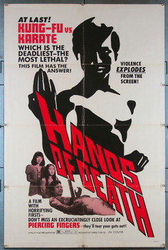 HANDS OF DEATH (1972) 27408 Sands Film Company Original U.S. One-Sheet Poster (27x41) Folded  Very Fine Condition