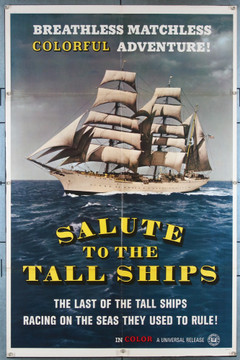 SALUTE TO THE TALL SHIPS (60'S) 3356 Universal Pictures Short Subject One-Sheet Poster (27x41) Folded  Very Fine Condition