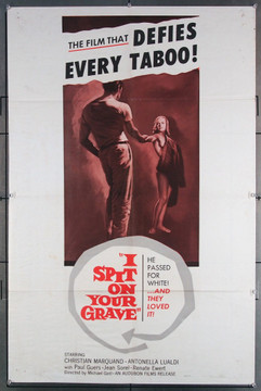 I SPIT ON YOUR GRAVE (1959) 10622 C.T.I. Original U.S. One-Sheet Poster (27x41) Folded  Fine Condition