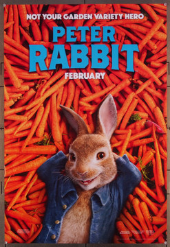 PETER RABBIT (2018) 27657 U.S. Teaser or Advance One-Sheet Poster  (27x40)  Rolled  Very Fine Condition