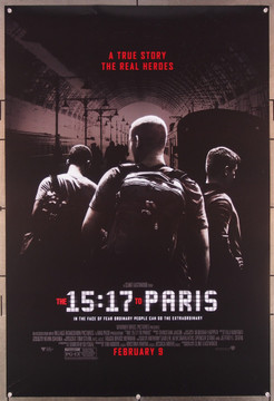 15:17 TO PARIS, THE (2018) 27670 Warner Brothers Original U.S. One-Sheet Poster (27x40) Double Sided  Rolled