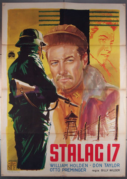 STALAG 17 (1953) 27740 Paramount Pictures Original Italian 39x55 Poster  Folded  Re-release  Very Good Plus to Fine Condition