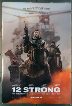 12 STRONG (2018) 27748 Lionsgate Original U.S. One-Sheet Poster (27x40) Rolled  Very Fine Condition