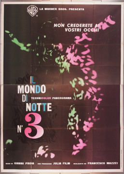 MONDO DI NOTTE NUMERO 3, IL (1963) 27688 Warner Brothers Original Italian Four-Foglio Poster  (79x55)  Very Good Plus Condition