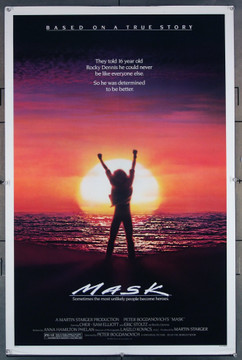 MASK (1985) 43 Original Universal Pictures One Sheet Poster (27x41)  Cher  Eric Stoltz  Sam Elliot  Peter Bogdanovich