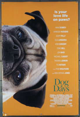 Original Dog Days (2018) movie poster in C8 condition for $35.00