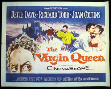 VIRGIN QUEEN, THE (1955) 17789 20th Century Fox Original Half Sheet Poster (22x28)  Folded  Average Used Condition