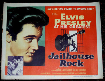 JAILHOUSE ROCK (1957) 19060 MGM Original U.S. Half Sheet Poster   Style A (22x28)  Fine Plus Condition