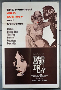 BAD GIRLS DO CRY (1965) 3537 Original U.S. One-Sheet Poster (27x41), Folded.  Fine Plus Condition