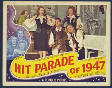 HIT PARADE OF 1947 (1947) 4420 Movie Poster  11x14 Scene Lobby Card  Eddie Albert  Constance Moore  Joan Edwards   Gil Lamb   Frank McDonald Republic Pictures Original U.S. Lobby Card (11x14) Fine Plus Condition