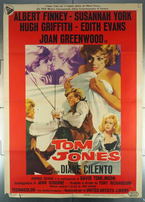 Original Tom Jones (1963) movie poster in C7 condition for $320.00