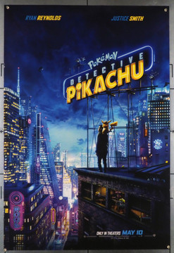 POKEMON DETECTIVE PIKACHU (2019) 28552 Warner Brothers Original U.S. Advance Style B One-Sheet Poster (27x40) Rolled  Very Fine