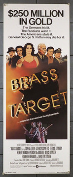 BRASS TARGET (1978) 28249 MGM Original U.S. Insert Poster (14x36)  Never Folded   Very Fine Condition