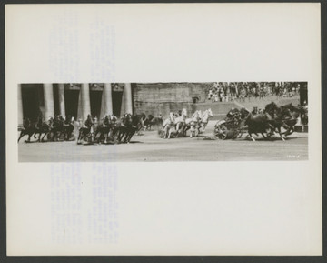 BEN-HUR (1959) 28594   CHARIOT RACE PHOTOGRAPH   MGM Studio Photograph (8x10)  Very Good Condition  Chariot Race   First Release PHOTOGRAPH