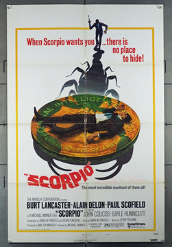 SCORPIO (1973) 10892 United Artists Original U.S. One-Sheet Poster (27x41) Folded  Fine Plus to Very Fine Condition