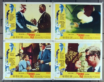 IPCRESS FILE, THE (1965) 16706 Universal PIctures Group of Four Scene Lobby Cards (11x14)  Average Used Condition to Fine Condition