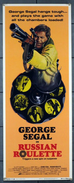 RUSSIAN ROULETTE (1975) 28277 Avco Embassy Original U.S. Insert Poster (14x36) Very Fine Condition