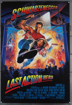 LAST ACTION HERO (1993) 5313     ARNOLD SCHWARZENEGGER Columbia Pictures Original U.S. One-Sheet Poster (1993) Rolled  Fine Plus Condition