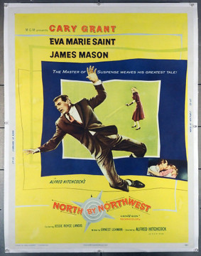 NORTH BY NORTHWEST (1959) 16357 MGM Original U.S. 30x40 Poster   Linen-Backed  Fine Plus Condition