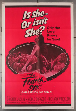 FOURTH SEX, THE (1961) 3567    LGBTQ Sexploitation Movie Poster    Audubon Films Original U.S. One-Sheet Poster (27x41) Folded  Very Fine