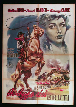 PARTNERS OF THE PLAINS (1938) 28907  William Boyd Movie Poster  Hopalong Cassidy Original Italian 39x55 Poster  Folded  Theater-Used Average Condition