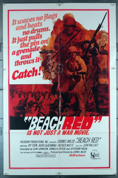 BEACH RED (1967) 4225 Movie Poster (27x41) Cornel Wilde  Rip Torn  Patrick Wolfe United Artists Original U.S. One-Sheet Poster (27x41) Folded  Very Fine Condition