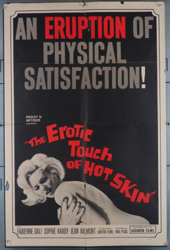 EROTIC TOUCH OF HOT SKIN, THE (1964) 11988   Sexploitation Movie Poster Audobon Pictures Original U.S. One-Sheet Poster (27x41) Folded