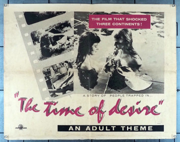 TIME OF DESIRE, THE (1957) 12013   Egil Holmsen Movie Poster Janus Films Original U.S. Half-Sheet Poster  (22x28)  Folded  Good Condition  Average Used