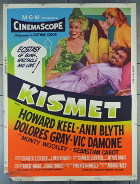 KISMET (1955) 6634   MGM Musical Movie Poster Original U.S. 30x40 Poster  Style Y  Rolled